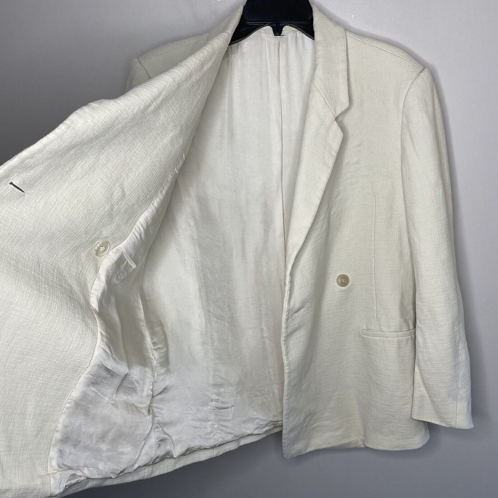 TOTEME Blazer Womens Small S Cream Loreo Oversized Boyfriend Jacket Textured - Picture 6 of 9